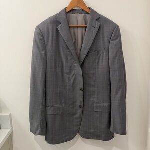 Ermenegildo Zegna Trofeo Grey/Gray Pinstripe Wool Blazer Made in Italy, Size 44L
